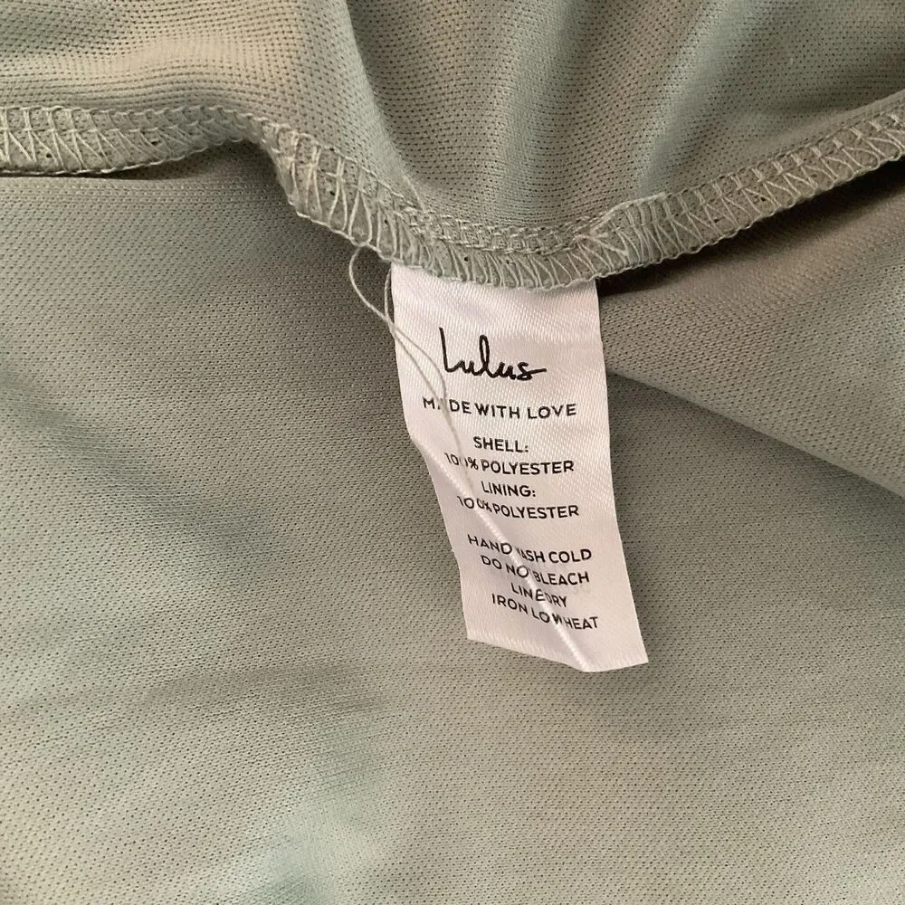 Lulus Tier Elegance Maxi Dress Sage Brush‎ Size XL NWOT - Picture 12 of 12